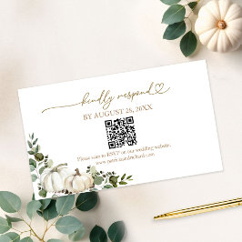 Boda de otoño QR Tarjeta RSVP en línea