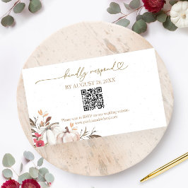 Boda de otoño QR Tarjeta RSVP en línea