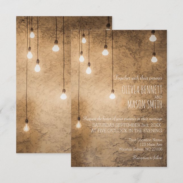 BODA DE PAÍSES RÚSTICOS | CADENA DE LA TARJETA DE  (Anverso / Reverso)