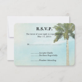 Boda de palmeras tropicales RSVP