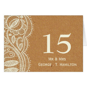 Boda de papel de encaje y Kraft