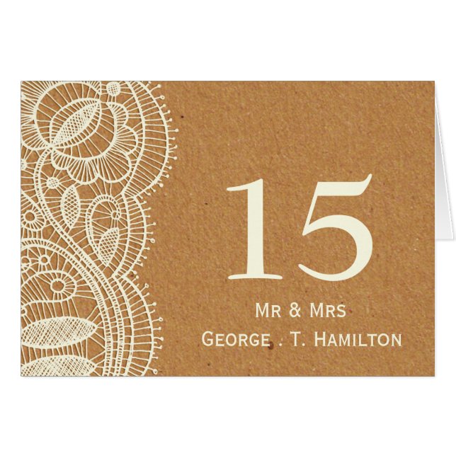 Boda de papel de encaje y Kraft (Anverso (Horizontal))