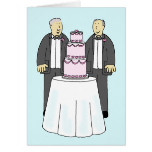 Boda de pareja masculina felicita Humor