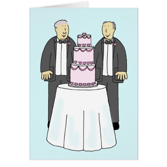 Boda de pareja masculina felicita Humor (Frente)