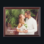 Boda de pareja y placa de fotografía de luna de mi<br><div class="desc">Boda de pareja y placa de fotografía de luna de miel</div>