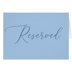 Boda de Pastel Sky Blue Letrero Reservado de Cos