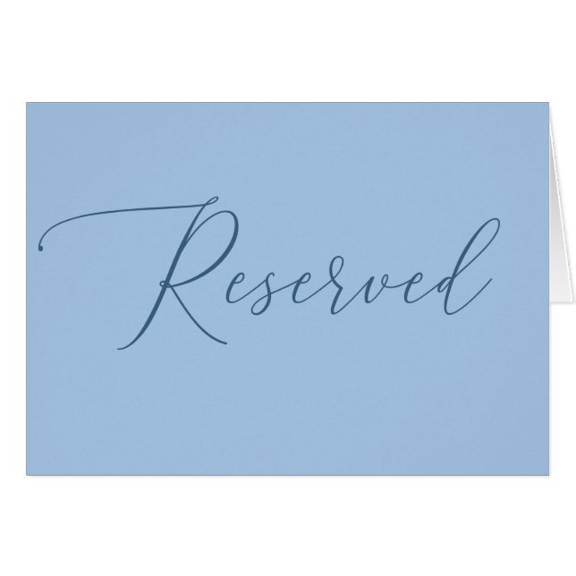 Boda de Pastel Sky Blue | Letrero Reservado de Cos (Anverso (Horizontal))