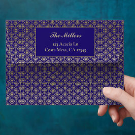 Boda de patrón violeta violeta morado y dorado