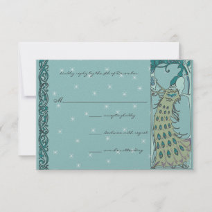 Boda de pavo real de estilo Art Nouveau RSVP