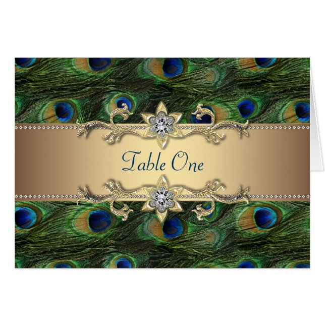 Boda de pavo real indio real de oro verde esmerald (Anverso (Horizontal))