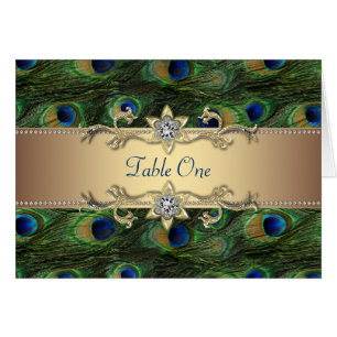 Boda de pavos reales indios con oro verde esmerald