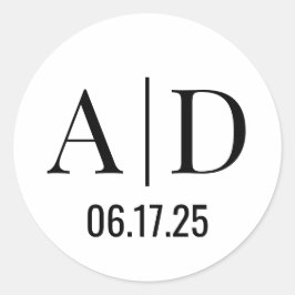 Boda de Pegatinas de sobres monograma boda