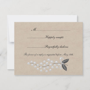 Boda de pergamino Gray Pearls RSVP