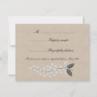 Boda de pergamino Gray Pearls RSVP
