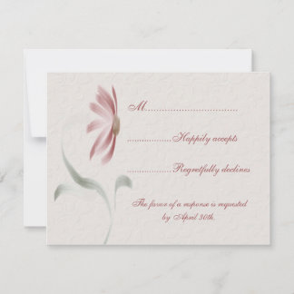 Boda de Personalizable de margarita púrpura RSVP
