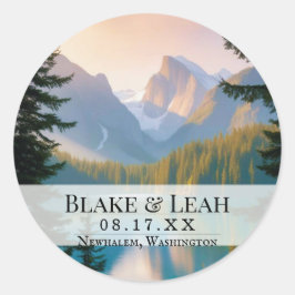 Boda de personalizable Fecha Evento Pegatina Monta