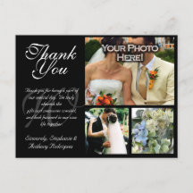 Boda de personalizable Gracias Tarjeta 3 Imágenes