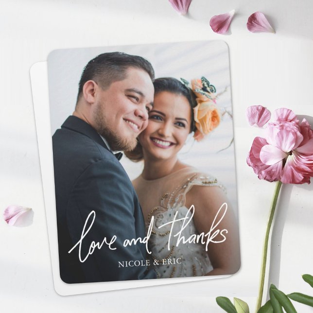 Boda de personalizable Gracias Tarjetas con Foto (Subido por el creador)