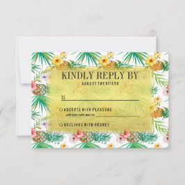 Boda de piña tropical e Hibiscus RSVP