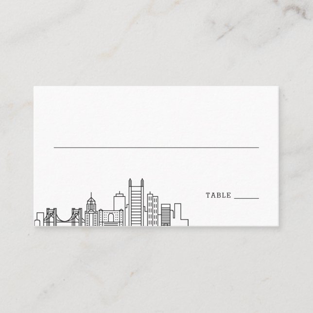 Boda de Pittsburgh | Colocar las tarjetas delante  (Anverso)