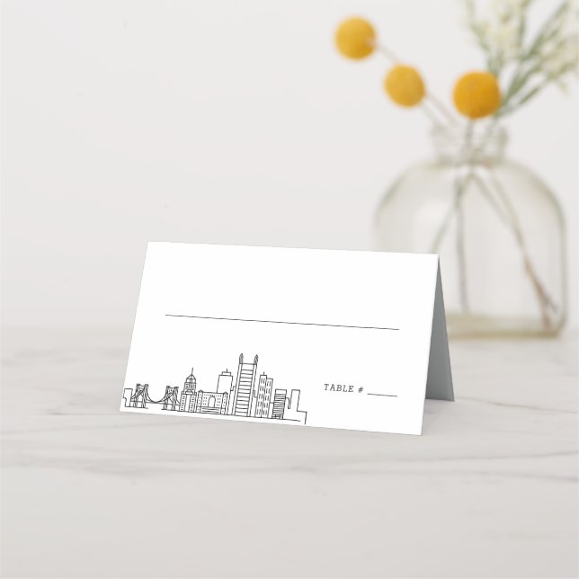 Boda de Pittsburgh | Colocar tarjetas de nombre de (Anverso)