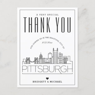 Boda de Pittsburgh   Gracias por venir! Postal