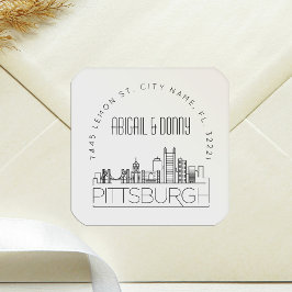 Boda de Pittsburgh | Sello para sobres predirigido