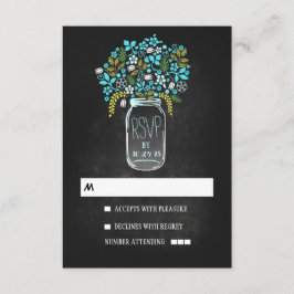 Boda de pizarra de caramelo floral RSVP