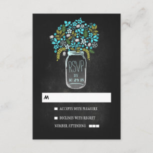 Boda de pizarra de caramelo floral RSVP