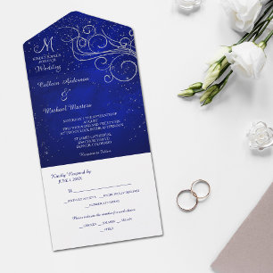 Boda de plantilla de fotografía con monograma gira