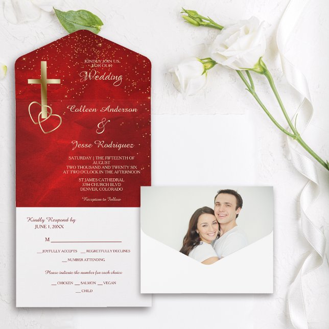 Boda de plantilla de fotos de la Cruz Roja Oro Cri (Subido por el creador)