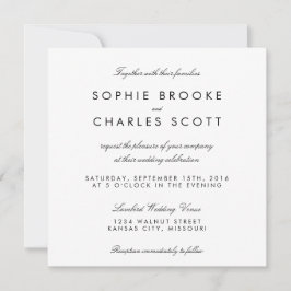 boda de plantilla de Moda simple cuadrada de 5,25"