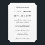 boda de plantilla de tickets de Moda simple de 5"<br><div class="desc">Plantilla de invitación de boda de 5" x 7" con una forma elegante de boleto. Cambie el texto por el suyo propio y haga clic en "Personalizar" para cambiar las fuentes,  el color del texto,  el color de fondo y añadir sus propios diseños o fotos.</div>