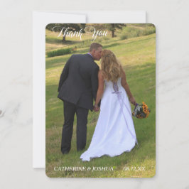 Boda de plantillas de fotos de Gold Hearts Gracias