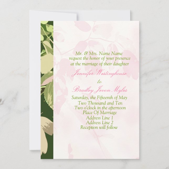 Boda de plantillas de invitación (Anverso)