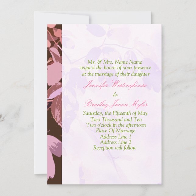 Boda de plantillas de invitaciones (Anverso)