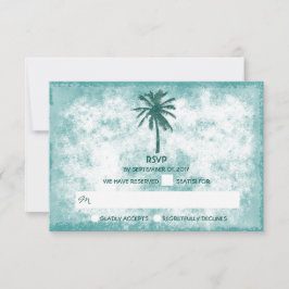 Boda de Playa de Palm Tree Tropical RSVP