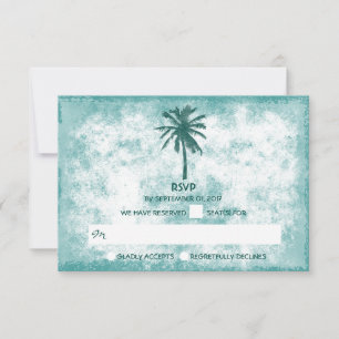 Boda de Playa de Palm Tree Tropical RSVP