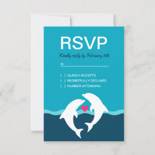 Boda de playa del delfín RSVP