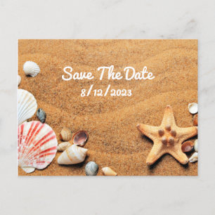 Boda de playa Guardar la postal de fecha