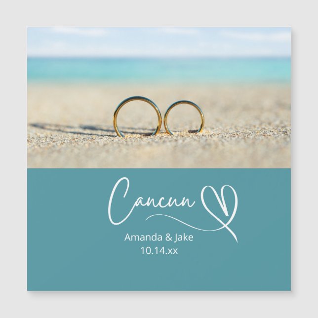 Boda de playa personalizada en Cancun (Anverso)