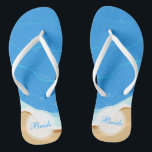 Boda de playa personalizada para novias | Chanclas<br><div class="desc">Boda de playa personalizada para novias | Flip Flops Para una mayor personalización, haga clic en el botón "Personalizar" y utilice nuestra herramienta de diseño para modificar esta plantilla. Si las opciones están disponibles, puede cambiar el texto y la imagen simplemente haciendo clic en "Editar/Eliminar texto o imagen aquí" y...</div>