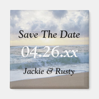 Boda De Playa personalizado Salven El Imán De Foto