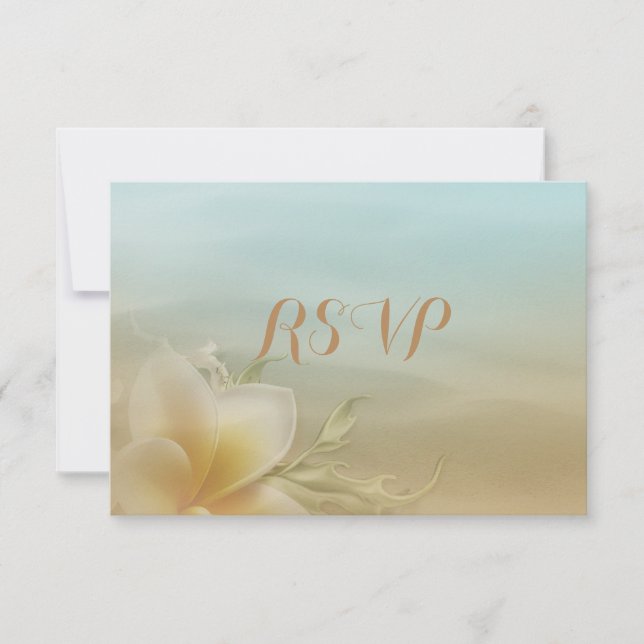 Boda de playa RSVP (Anverso)