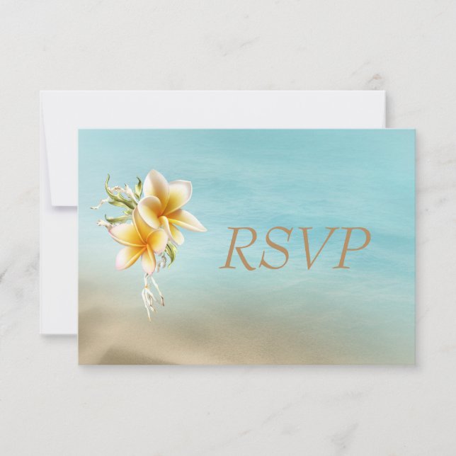 Boda de playa RSVP (Anverso)