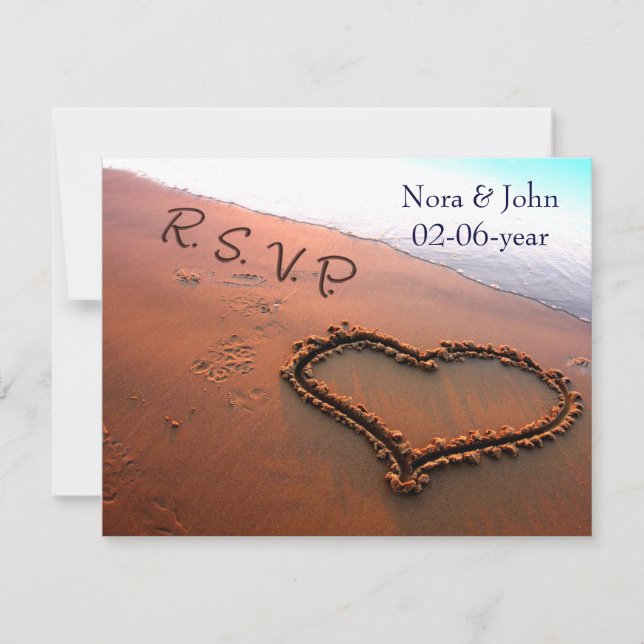 boda de playa RSVP (Anverso)
