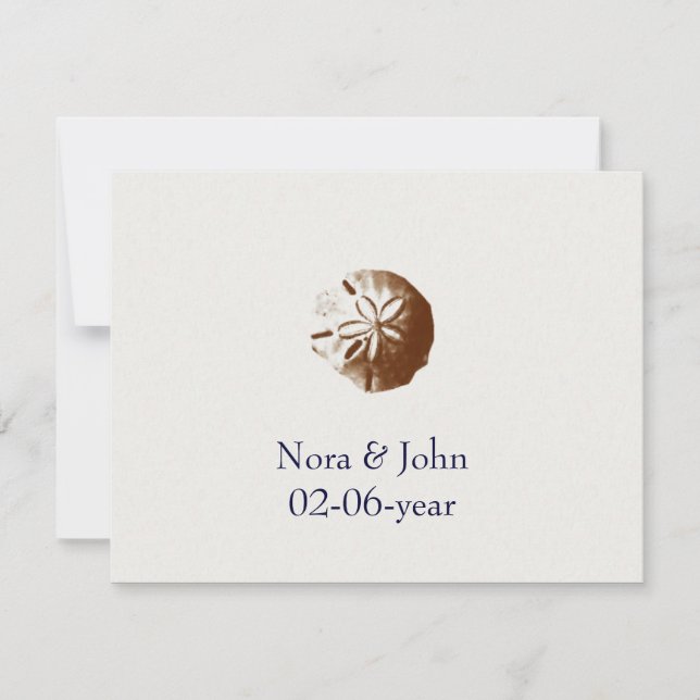 boda de playa RSVP (Anverso)