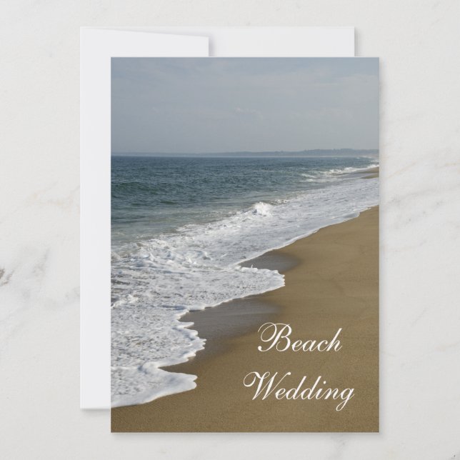 Boda de playa Salven el Anuncio de Fecha (Anverso)