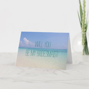 Boda de playa usted será mis tarjetas de la dama