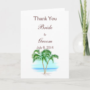 Boda De Playa Y Palmeras Agradecimiento